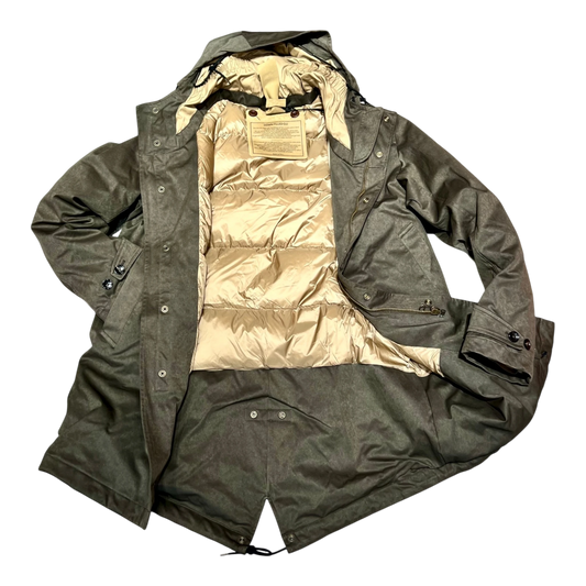 Ten c, Core Down Parka aus OJJ mit Daunenfüllung, oliv