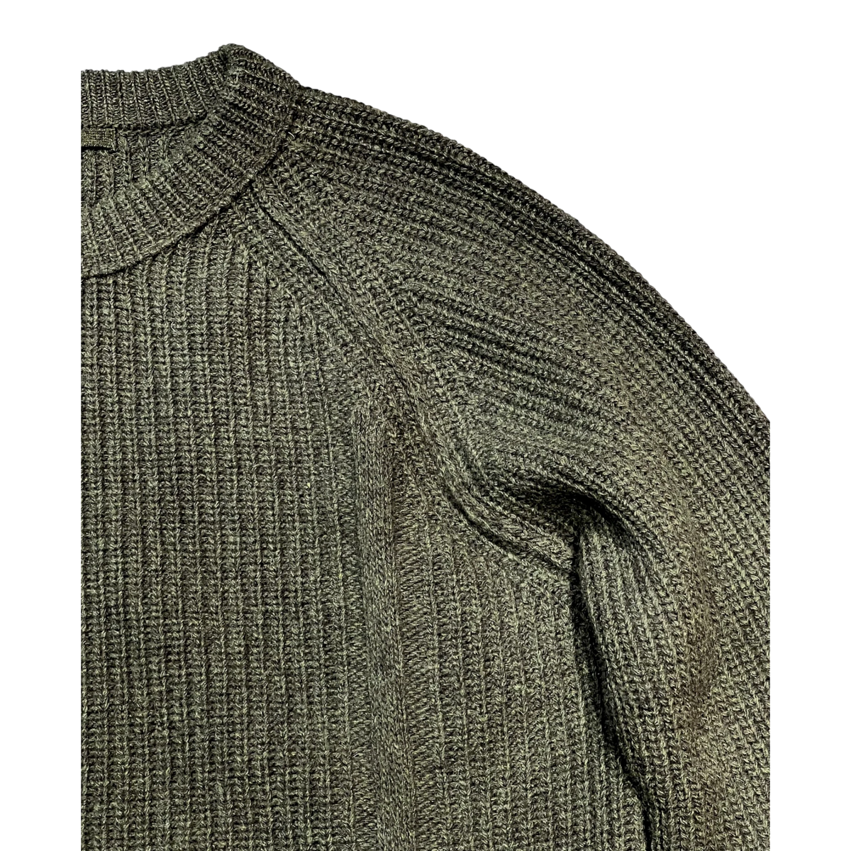 Ten c ASHIHEI WOOL KNIT – Oversized Wollpullover, oliv
