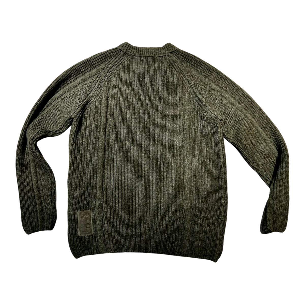 Ten c ASHIHEI WOOL KNIT – Oversized Wollpullover, oliv