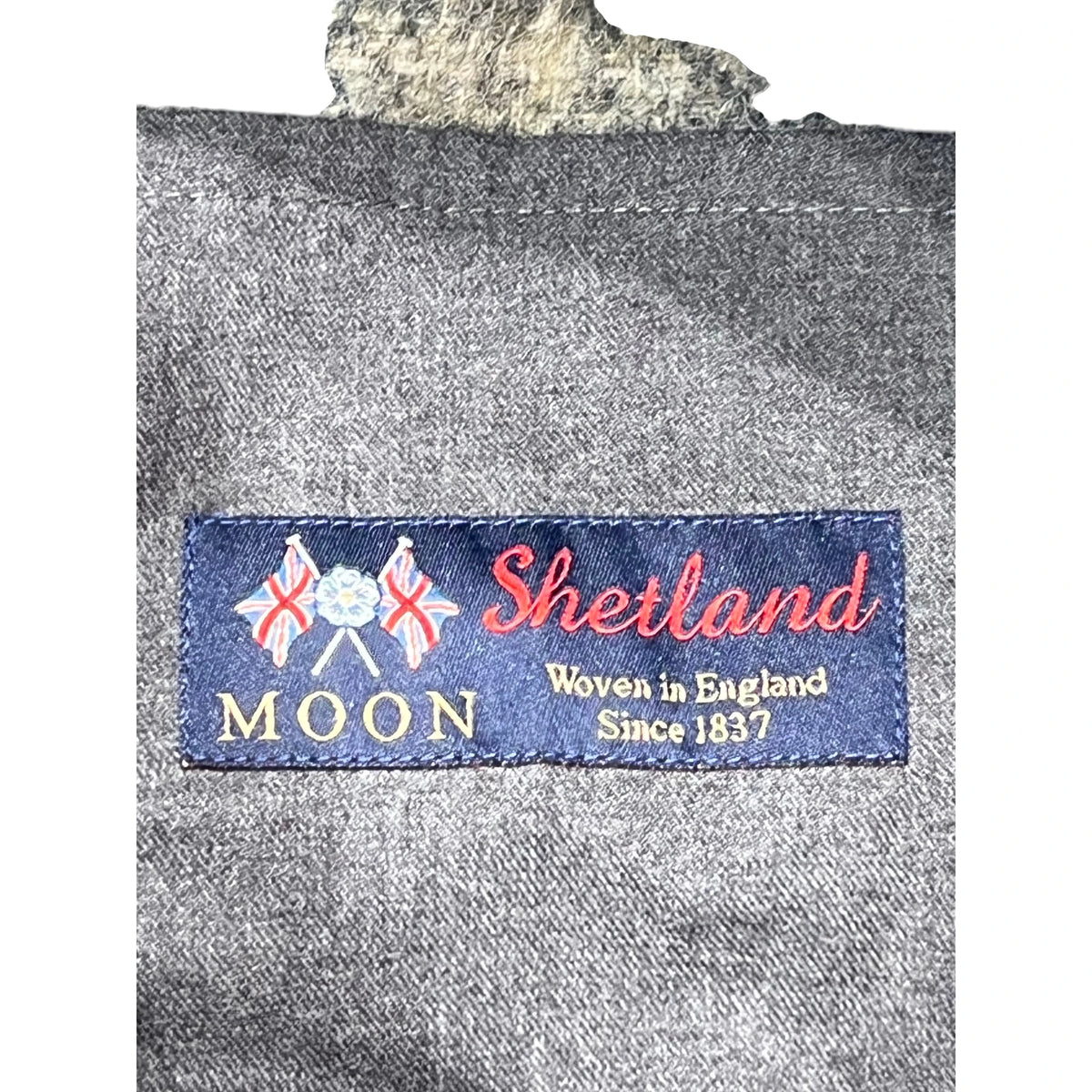 Xacus, Overshirt, Shetland-Wolle, Blau-Beige