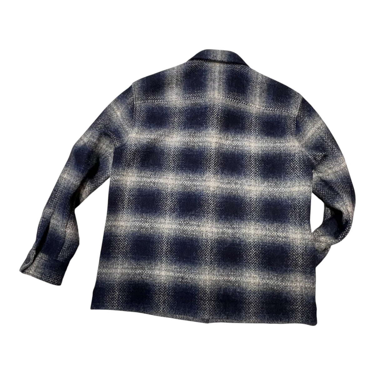 Xacus, Overshirt, Shetland-Wolle, Blau-Beige