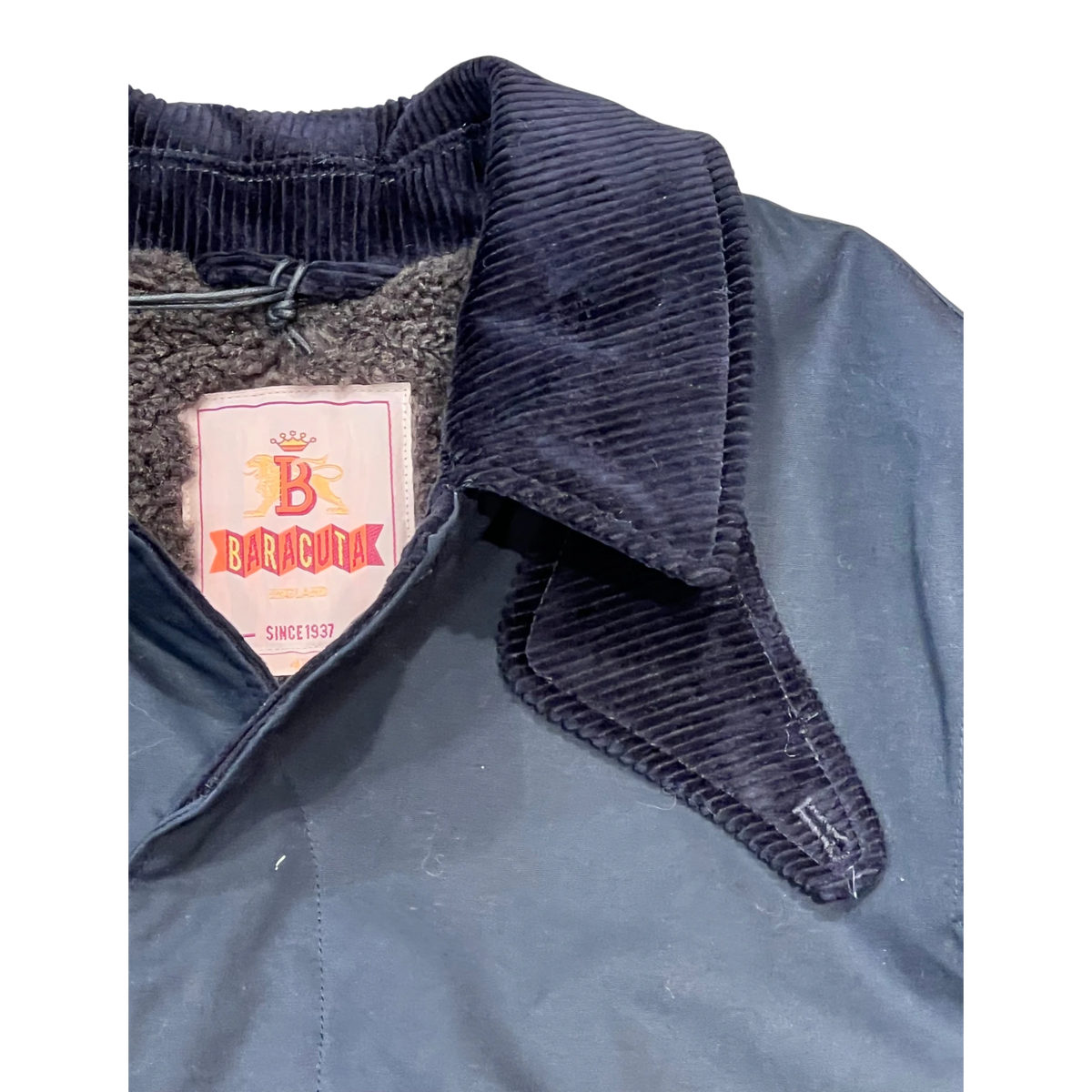 Baracuta G10 Waxed Trenchcoat Navy