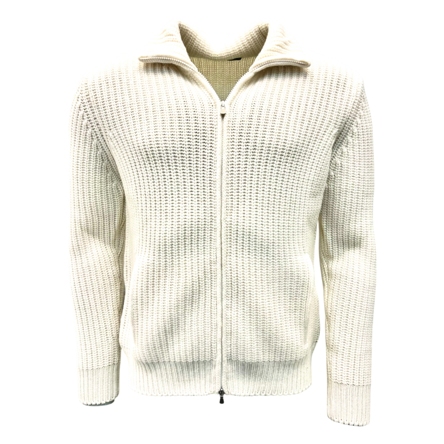 Gran Sasso, Cashmere, Strickjacke, Grobstrick, milchweiss