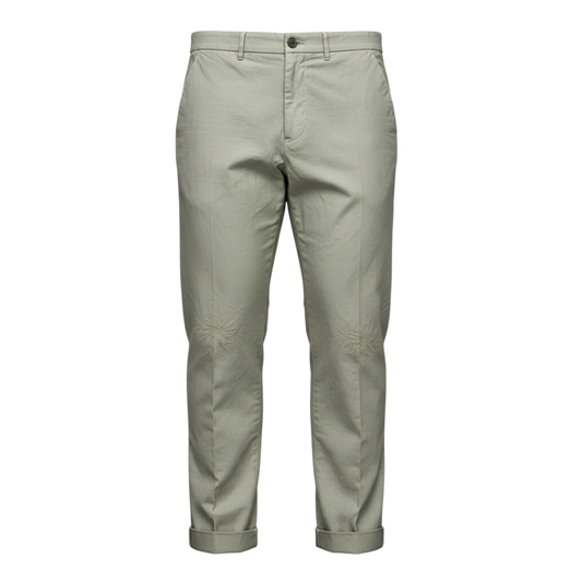 Never Laundry Il Pinces – Salbei Gabardine Hose, salbei