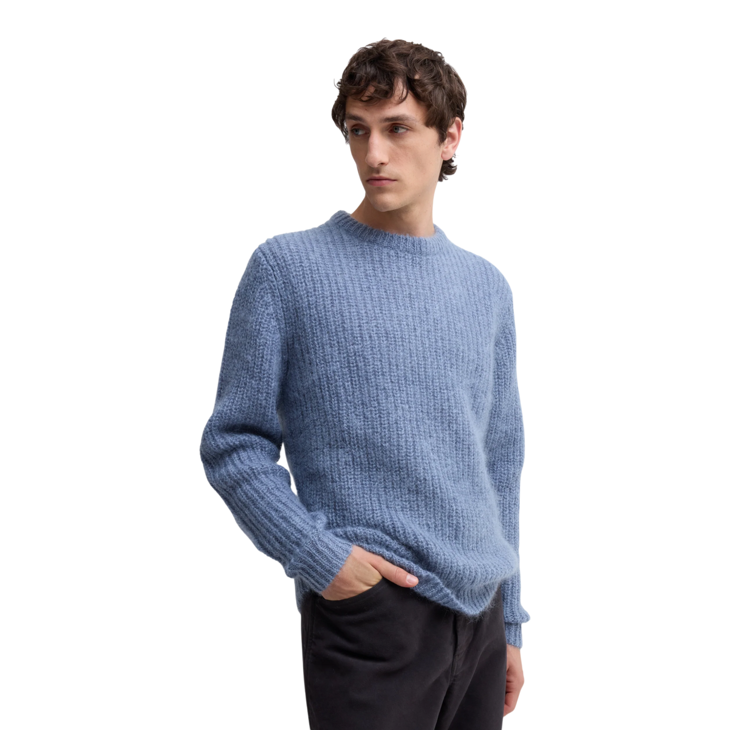 ASPESI, Mohair Pullover in Sky Blue - UNIT Hamburg