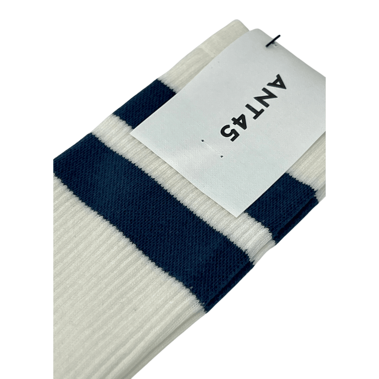 UNIT Hamburg - ANT45, Bernera, Sportstrumpf, weiß mit blauen Ringel - ANT45