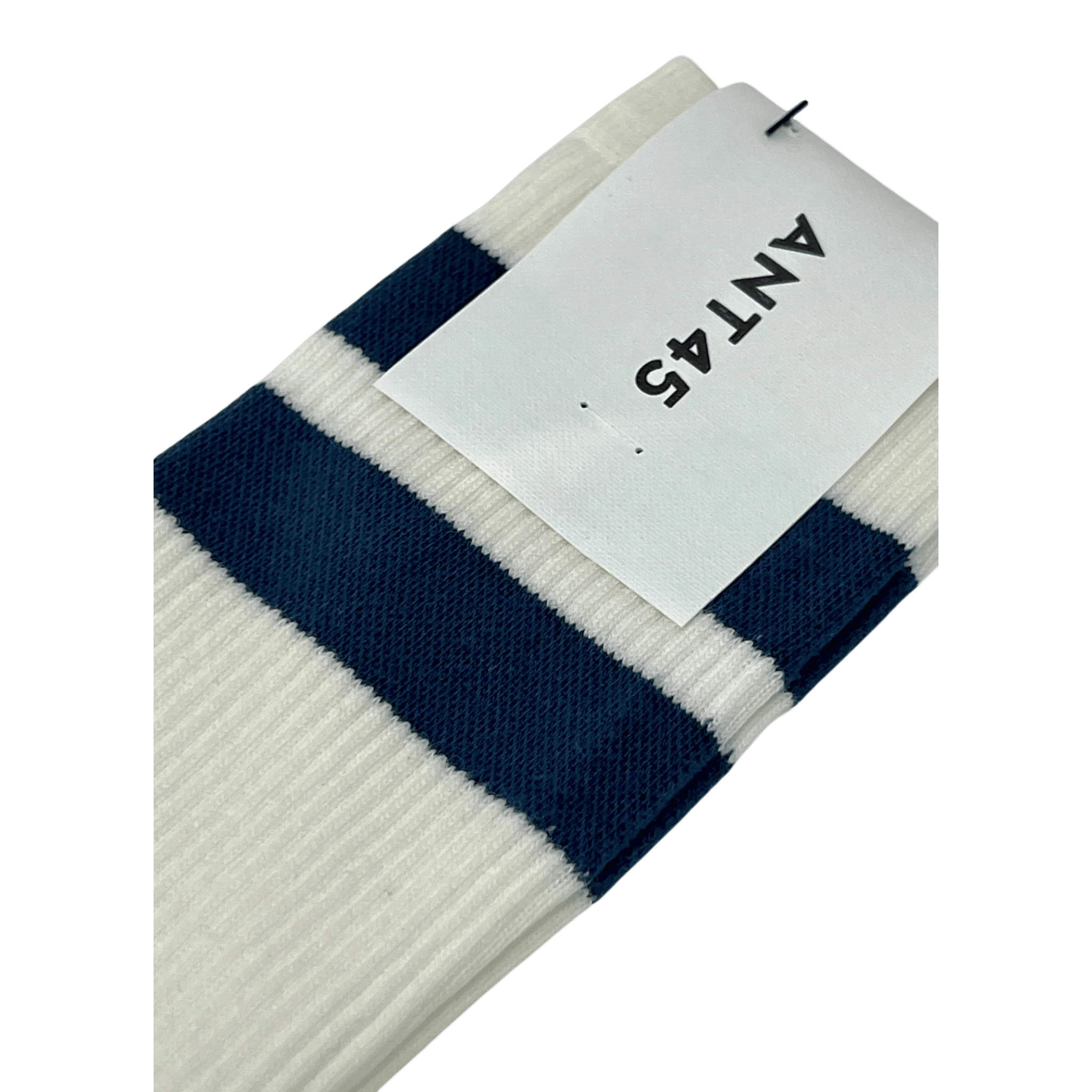 UNIT Hamburg - ANT45, Bernera, Sportstrumpf, weiß mit blauen Ringel - ANT45