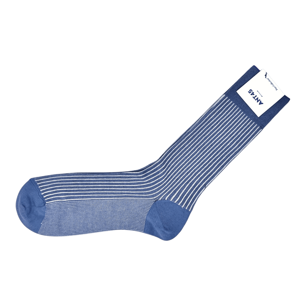 UNIT Hamburg - ANT45, STICK SHORT, Filoscozia Bio Cotton, Streifen, hellblau - ANT45