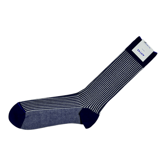 UNIT Hamburg - ANT45, STICK SHORT, Filoscozia Bio Cotton, Streifen navy blau - ANT45