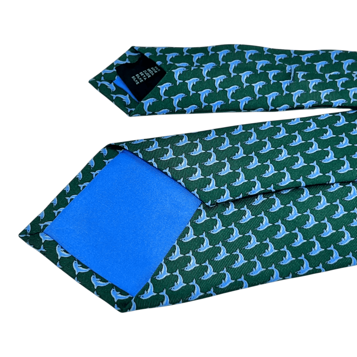 UNIT Hamburg - Ascot 01160232 Krawatte Seide Flipper Muster grün blau - Ascot