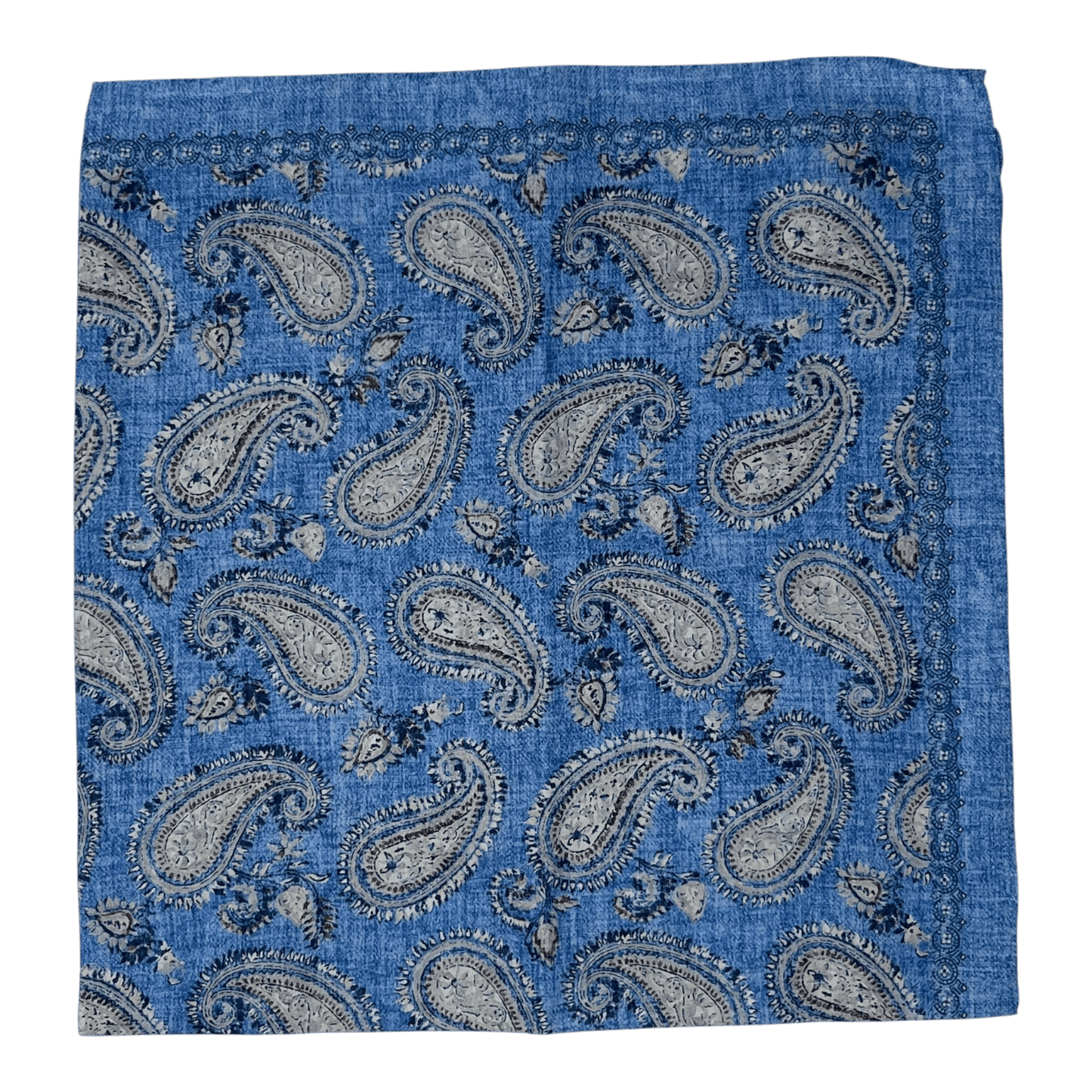 UNIT Hamburg - Ascot Bandana, Paisley, 67x67cm, himmelblau - Ascot