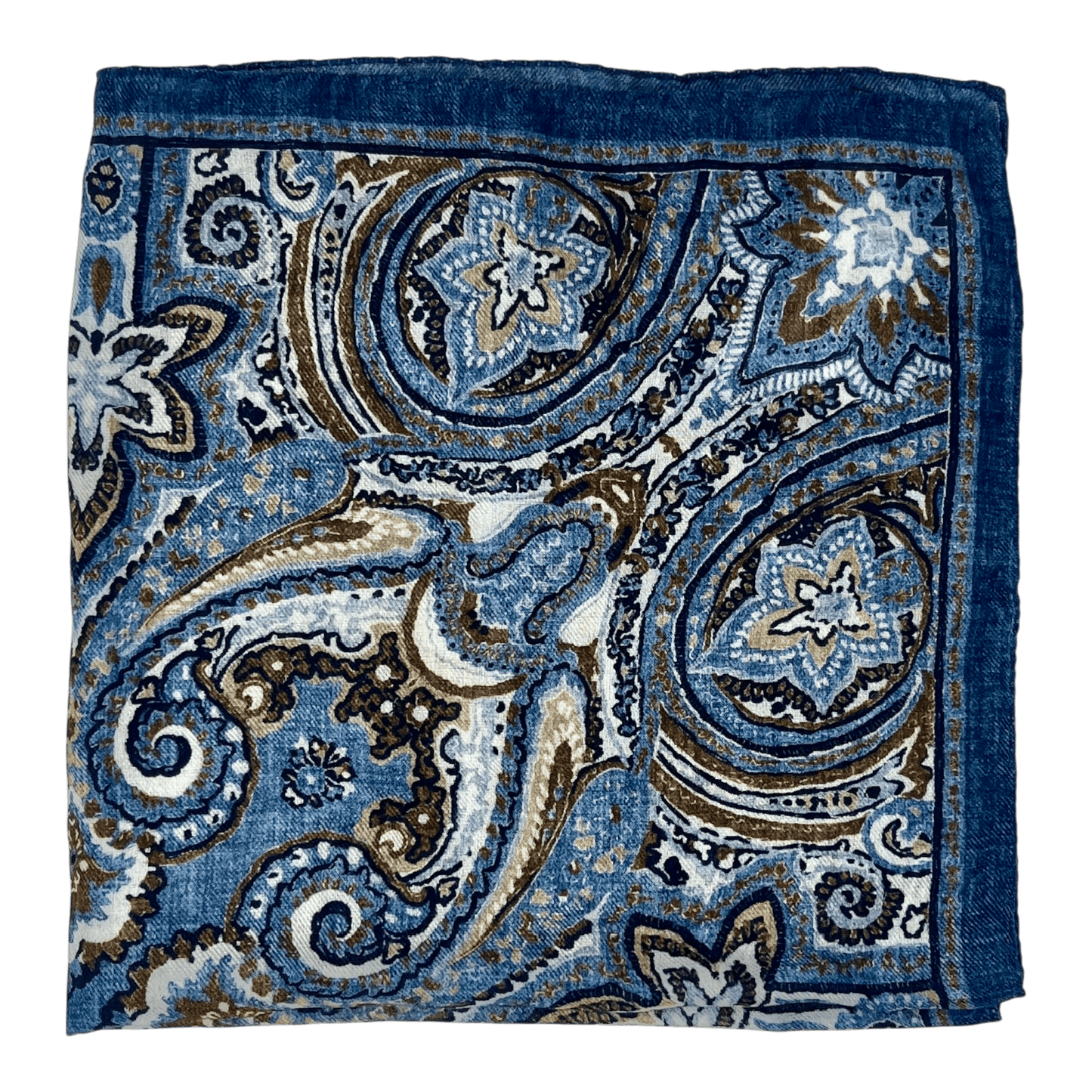 UNIT Hamburg - Ascot, Halstuch, Bandana, Mandala Wolle / Kaschmir / Seide, blau - Ascot