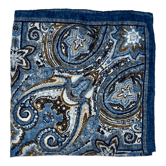 UNIT Hamburg - Ascot, Halstuch, Bandana, Mandala Wolle / Kaschmir / Seide, blau - Ascot