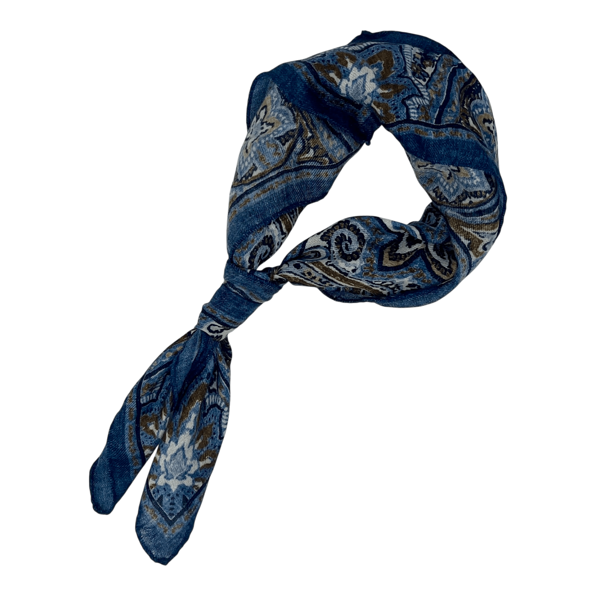 UNIT Hamburg - Ascot, Halstuch, Bandana, Mandala Wolle / Kaschmir / Seide, blau - Ascot