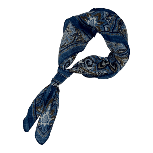 UNIT Hamburg - Ascot, Halstuch, Bandana, Mandala Wolle / Kaschmir / Seide, blau - Ascot