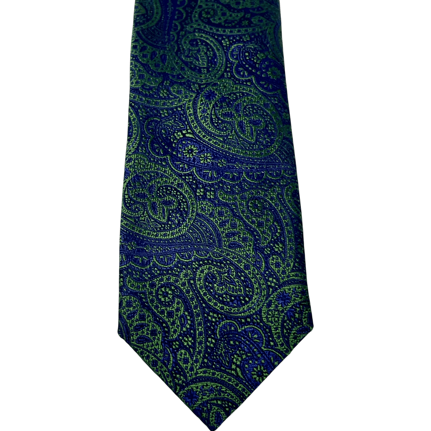UNIT Hamburg - Ascot, Seidenkrawatte, Paisley, grün - blau - Ascot
