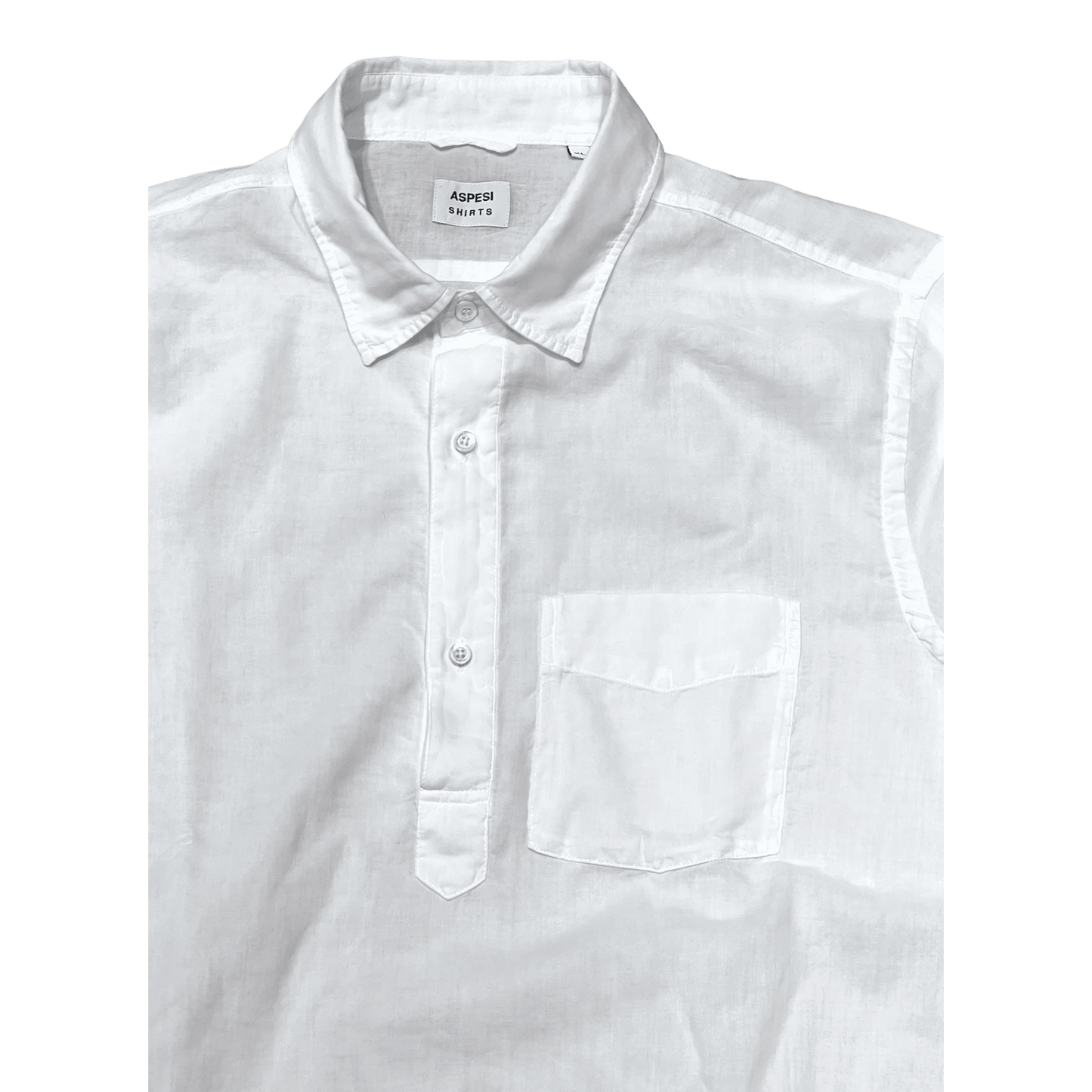 UNIT Hamburg - Aspesi, Double Shirt Mousseline, Langarm, weiß - ASPESI