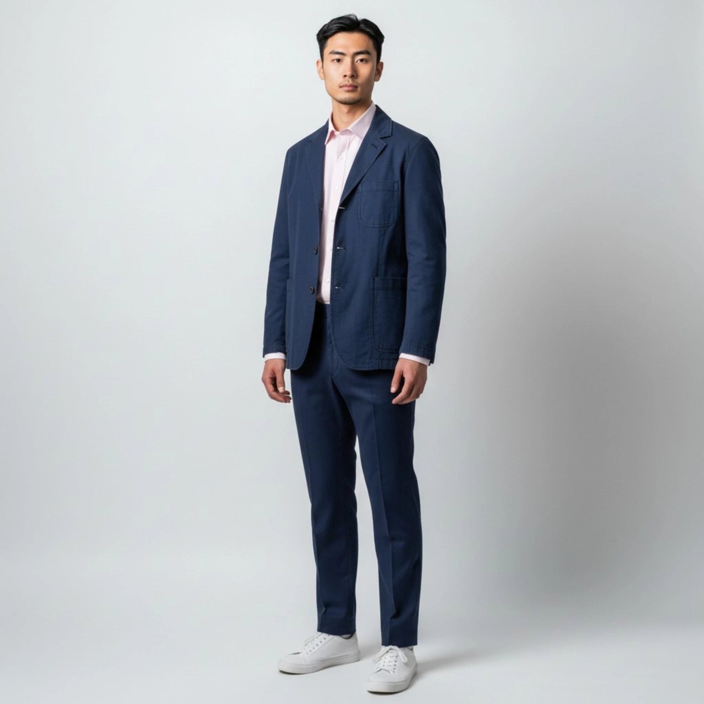 UNIT Hamburg - ASPESI Lyocell‑Leinen‑Baumwollhose, blau - ASPESI