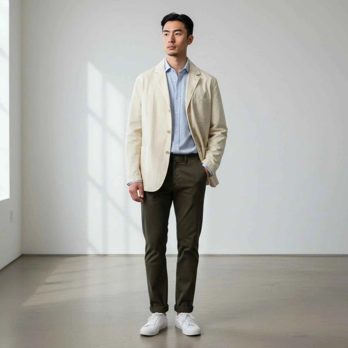 UNIT Hamburg - ASPESI, Samuraki Blazer, Natural | Lyocell/Leinen, creme - ASPESI