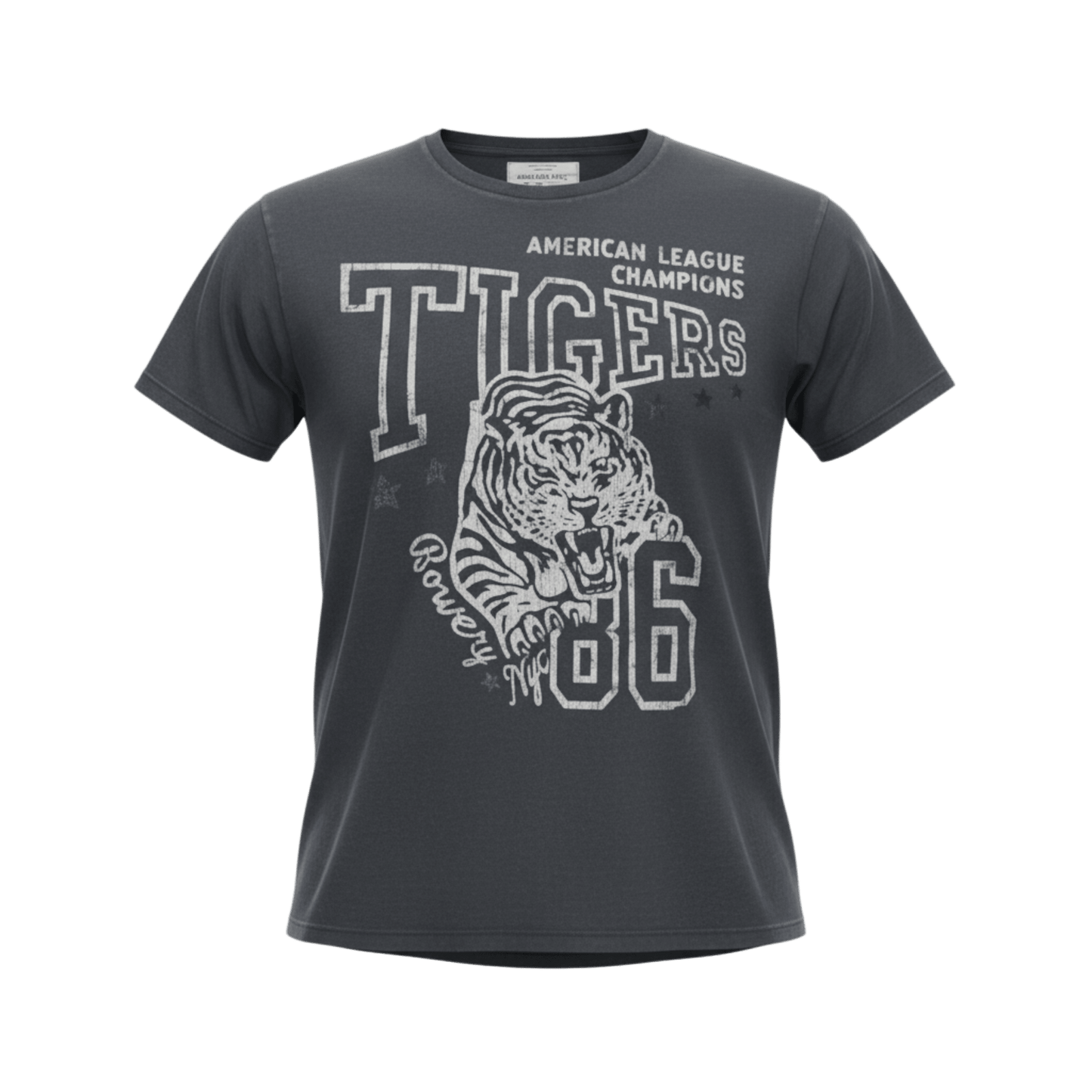 UNIT Hamburg - Bowery NYC American Tigers T‑Shirt, dunkelgrau, - Bowery NYC