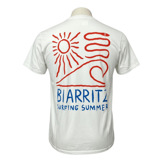 UNIT Hamburg - Bowery NYC, Biarritz Surfing Vintage Jersey T‑Shirt, weiß - Bowery NYC