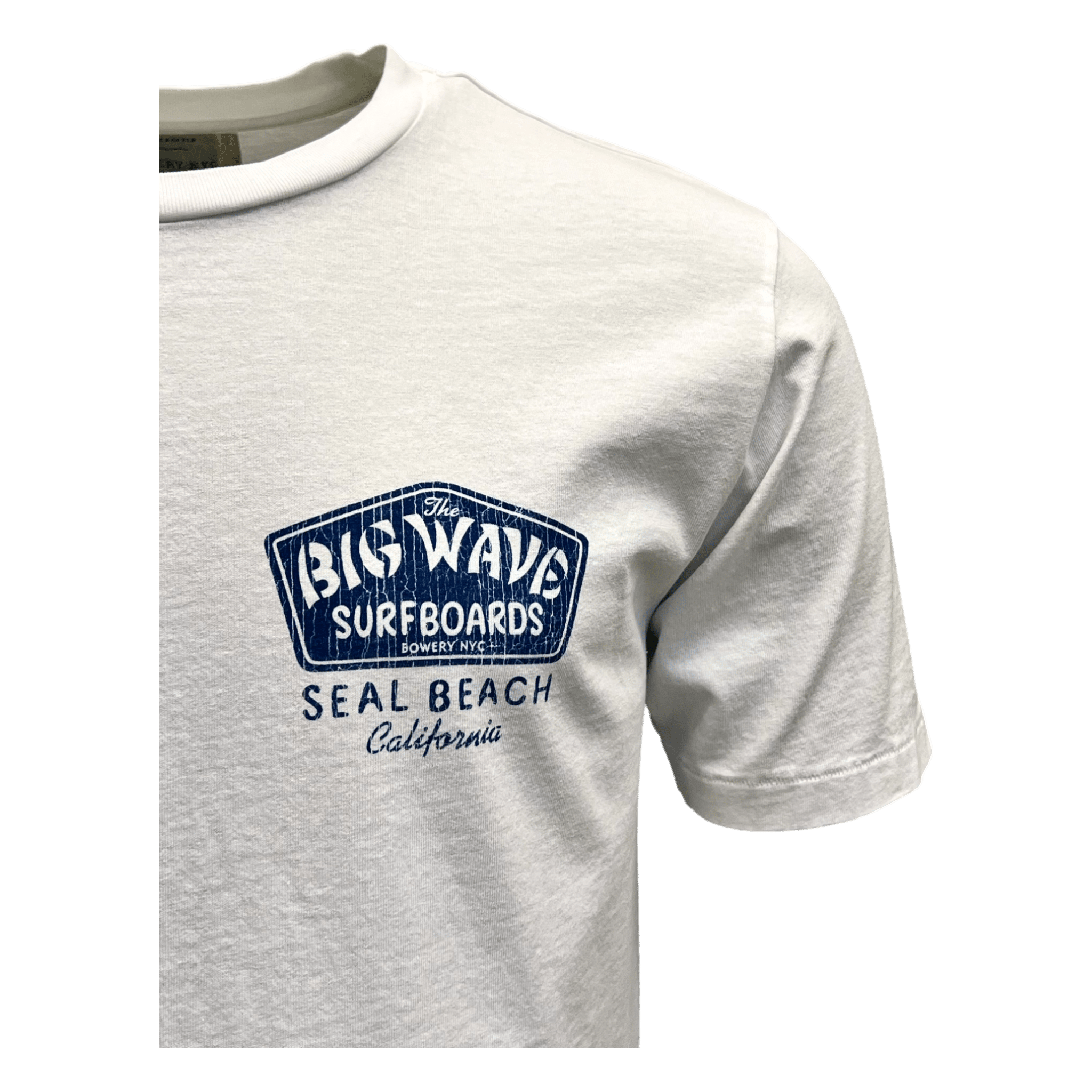 UNIT Hamburg - Bowery NYC, Big Wave Surfboards T-Shirts, Soft Jersey, weiß - Bowery NYC