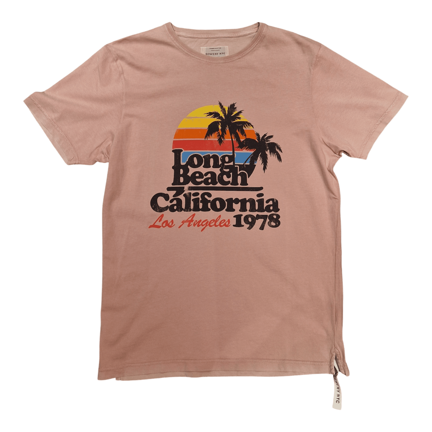 UNIT Hamburg - Bowery NYC, Long Beach, Soft Jersey, T‑Shirt, Vintage Pink - Bowery NYC