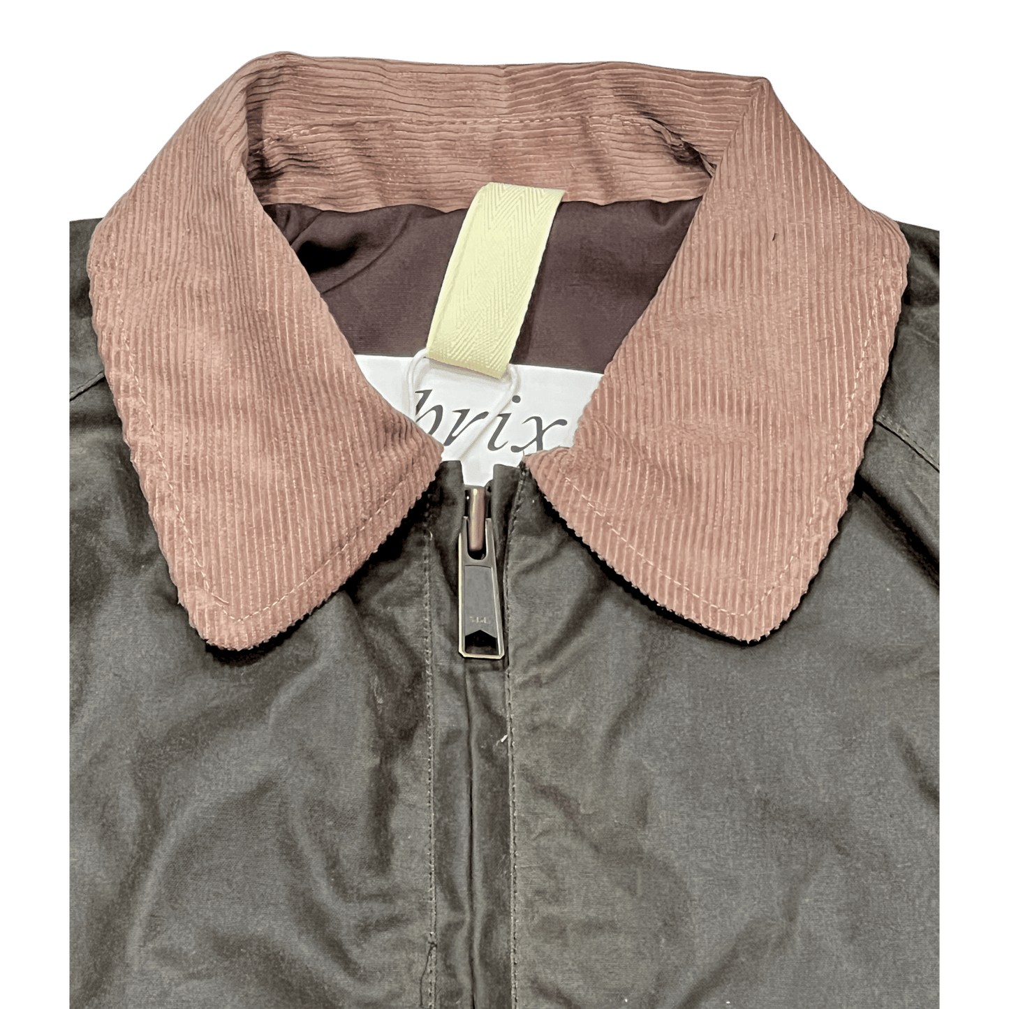 UNIT Hamburg - Brixtol Carter Waxed Jacket, Oliv mit hellem Kragen - Brixtol Textiles