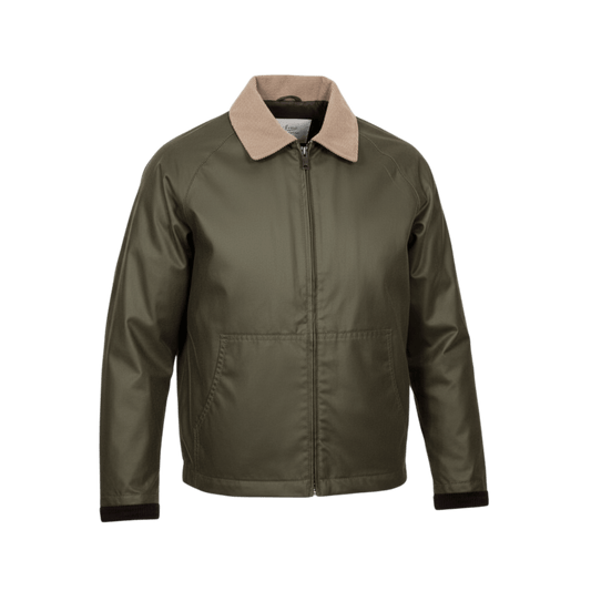 UNIT Hamburg - Brixtol Carter Waxed Jacket, Oliv mit hellem Kragen - Brixtol Textiles