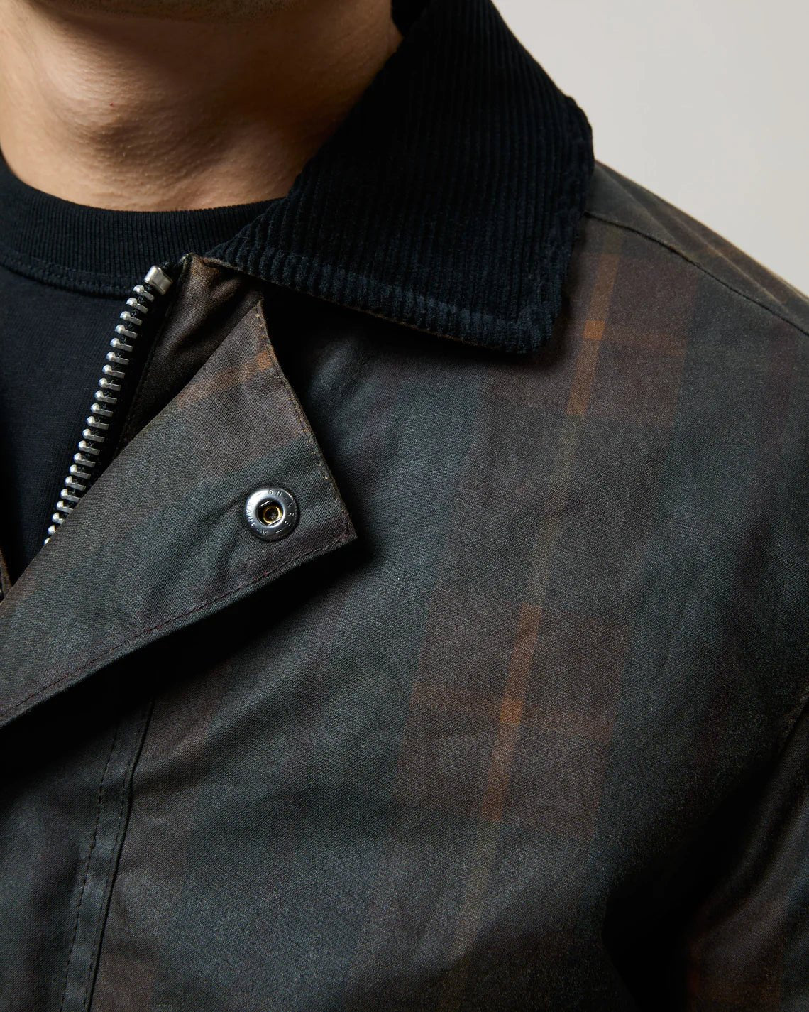 Brixtol, Curtis Waxed Jacket, braunes Karo - UNIT Hamburg