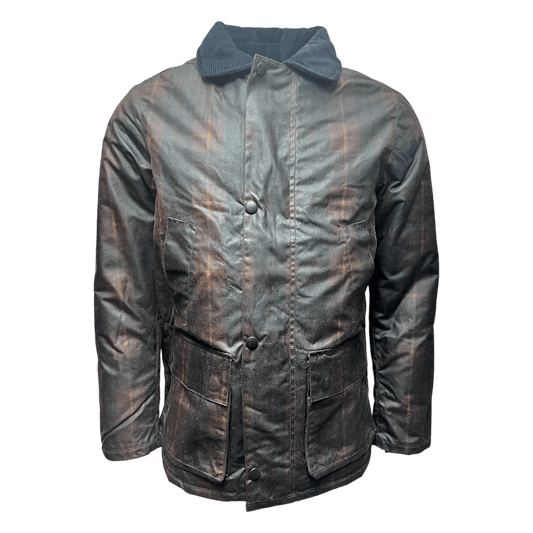 Brixtol, Curtis Waxed Jacket, braunes Karo - UNIT Hamburg