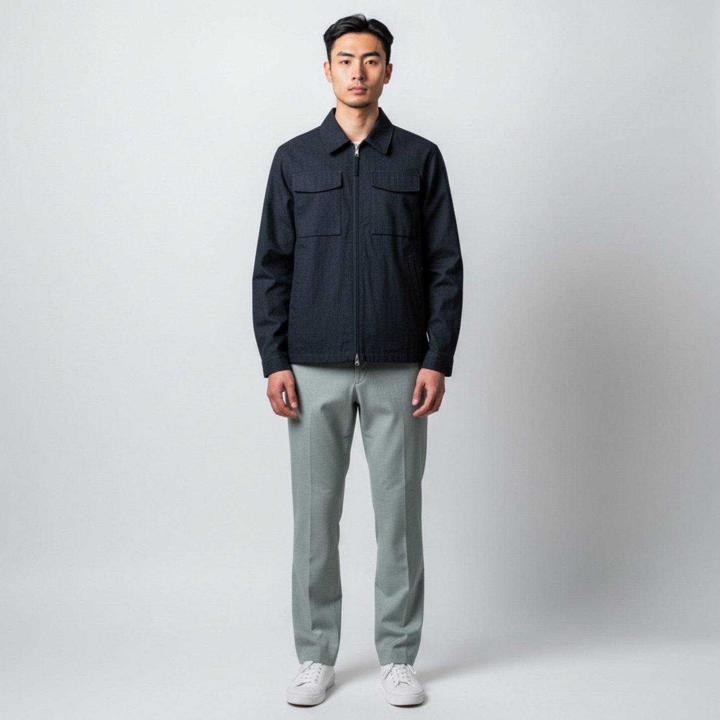 UNIT Hamburg - Brixtol Murray Linen Overshirt, Dunkelblau - Brixtol Textiles