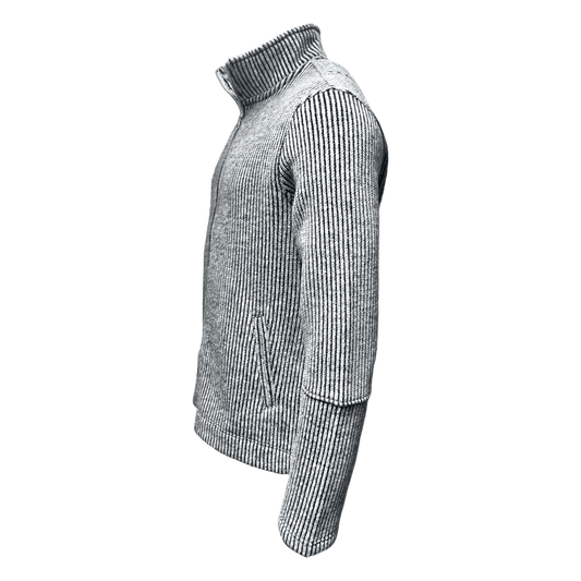 Brixtol, Seven Strickjacke mit 2 - Wege Zip, grau - UNIT Hamburg