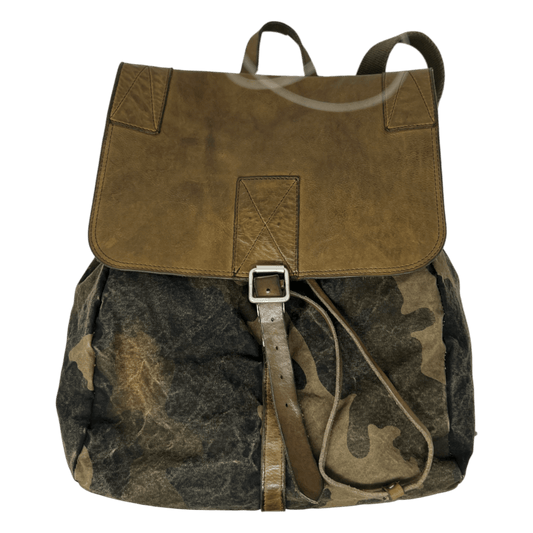 UNIT Hamburg - Campomaggi, Rucksack, Aktentasche, Leder/Canvas, oliv camouflage - Campomaggi
