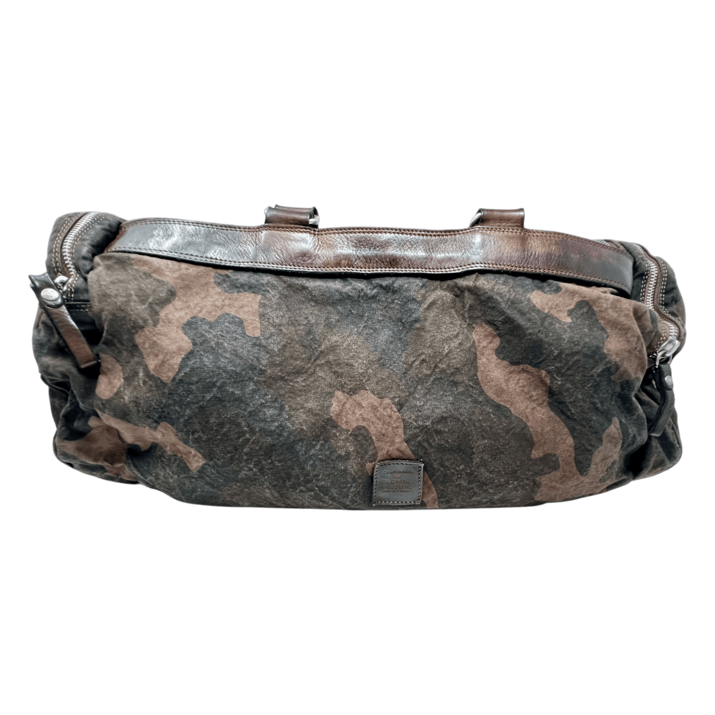 Campomaggi, Weekender, Canvas mit Kalbsleder, camouflage braun - UNIT Hamburg