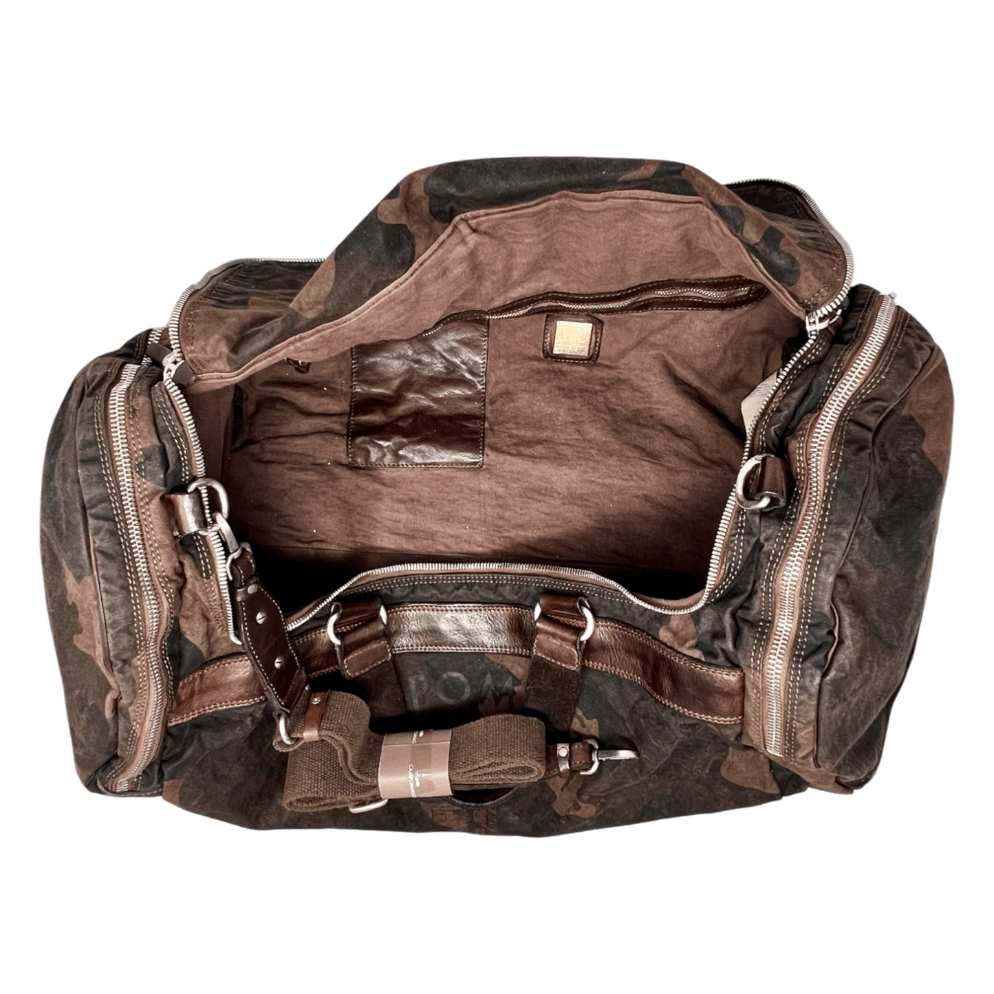 Campomaggi, Weekender, Canvas mit Kalbsleder, camouflage braun - UNIT Hamburg