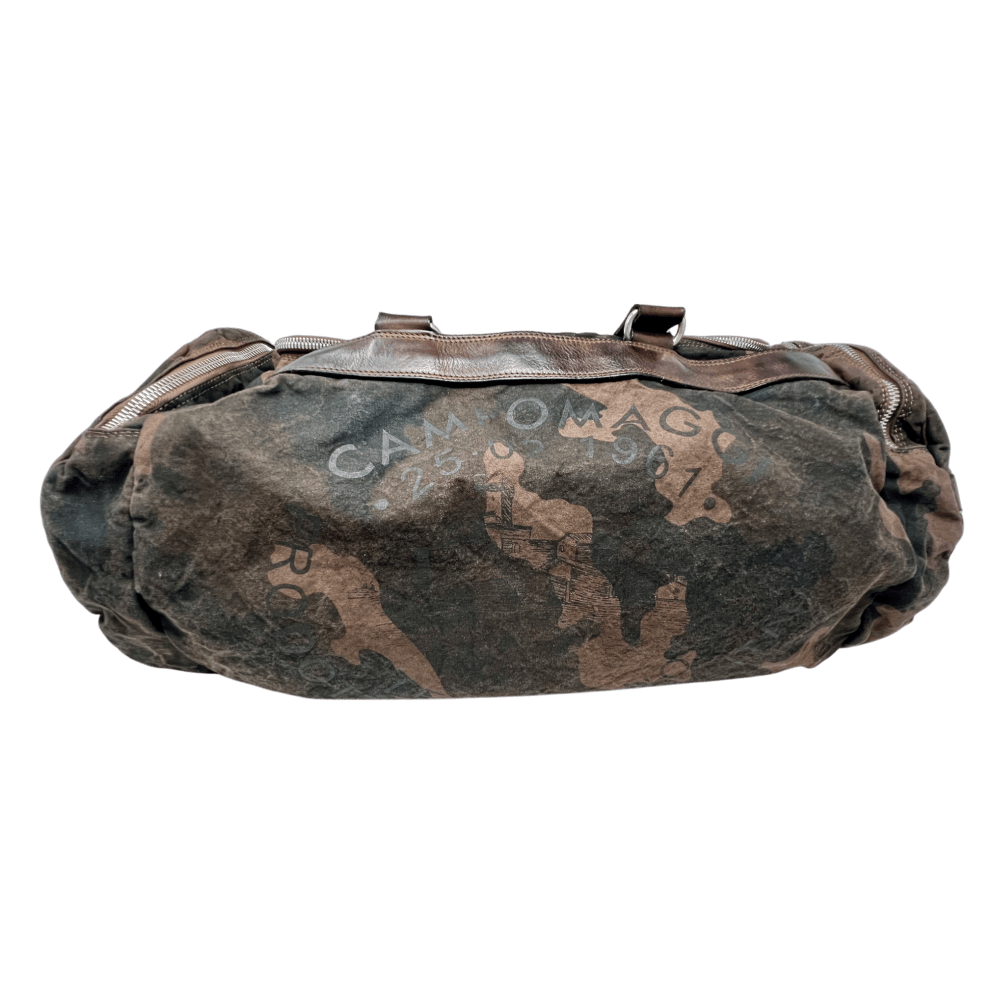 Campomaggi, Weekender, Canvas mit Kalbsleder, camouflage braun - UNIT Hamburg