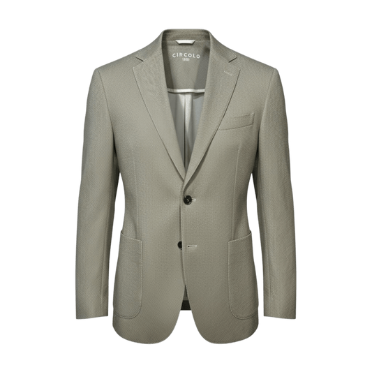 UNIT Hamburg - Circolo 1901, Jersey‑Sakko CN5230 Piqué‑Print, hellbeige - Circolo 1901