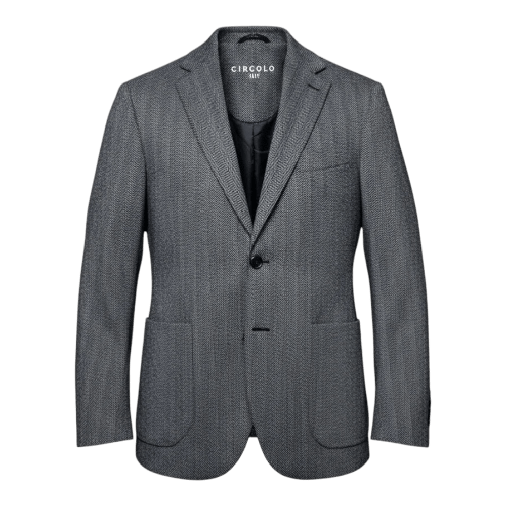 UNIT Hamburg - Circolo 1901, Sakko Herringbone, Wolle/Baumwolle, grau - Circolo 1901
