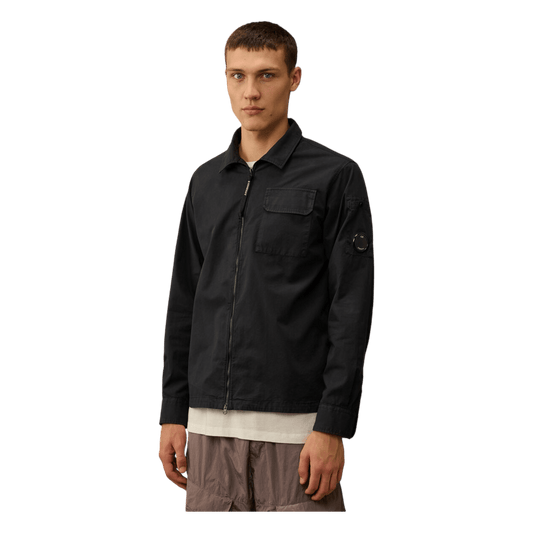 C.P. Company, Gabardine Zipped Overshirt, night shade - UNIT Hamburg