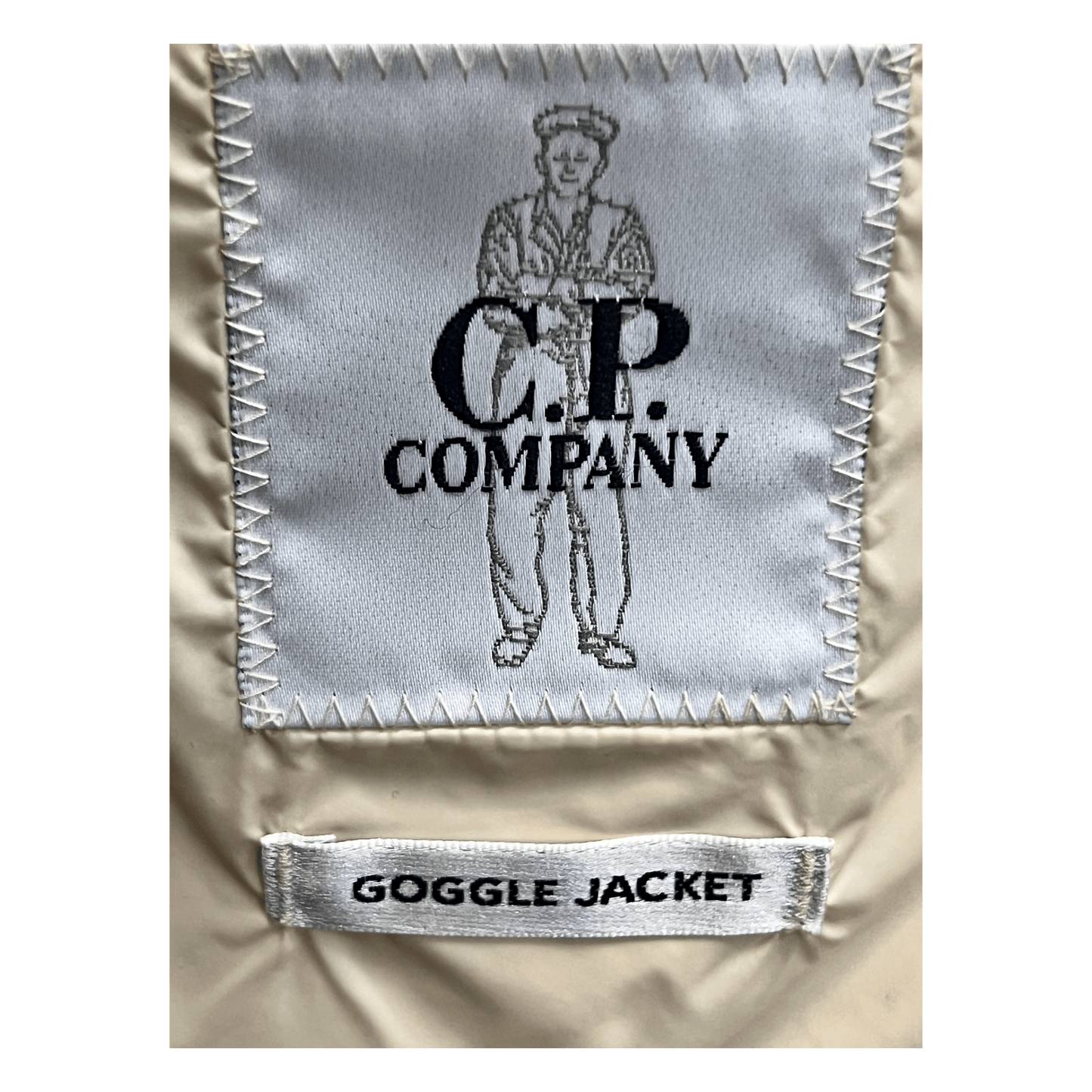 UNIT Hamburg - C.P. Company, Goggle Daunenjacke, DD Shell, broken white - C.P. Company