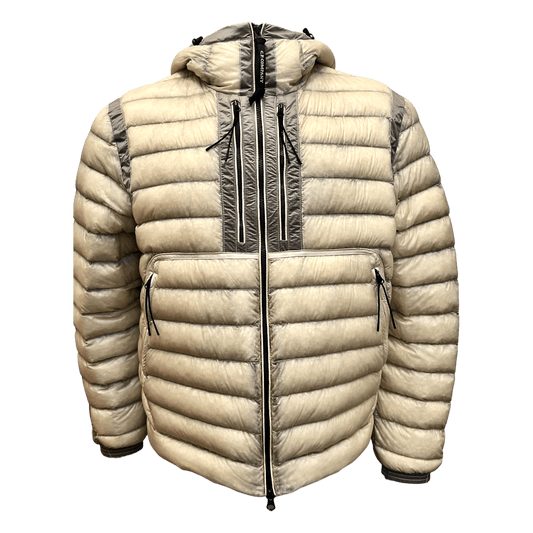 UNIT Hamburg - C.P. Company, Goggle Daunenjacke, DD Shell, broken white - C.P. Company