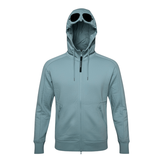 UNIT Hamburg - C.P. Company Goggle Jacket – Diagonal Fleece silver blue - C.P. Company