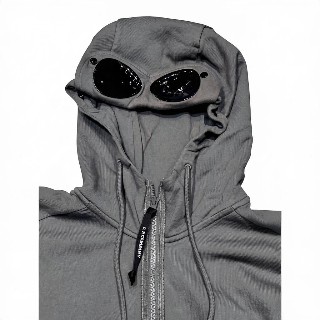 C.P. Company Goggle Jacket Fleece – Kapuzensweat - grau - UNIT Hamburg