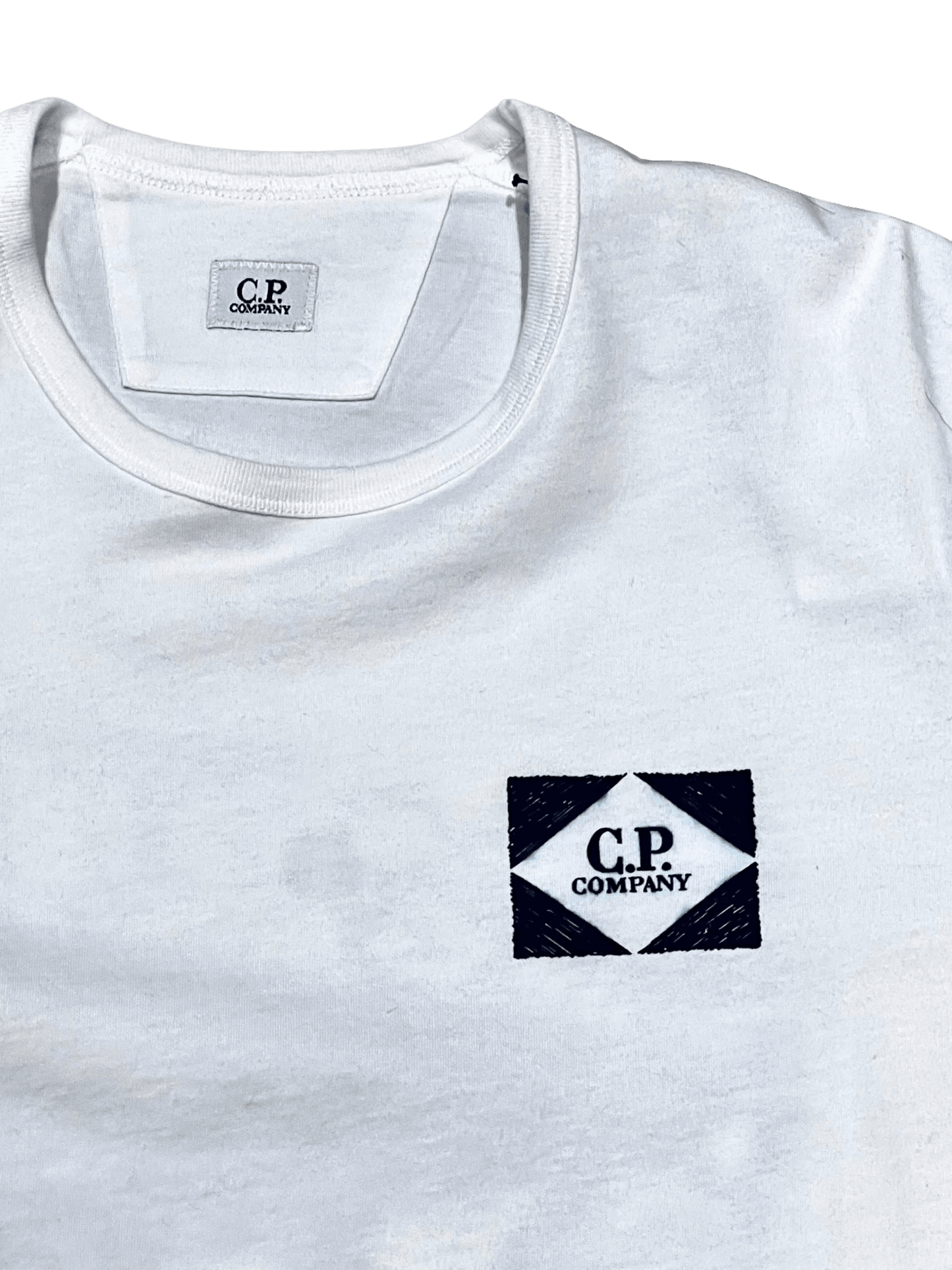 UNIT Hamburg - C.P. Company Jersey T‑Shirt Blue Print, weiß - C.P. Company