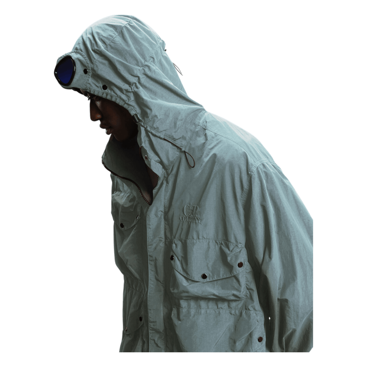 C.P. Company, Nylon Goggle Jacke, graublau - UNIT Hamburg