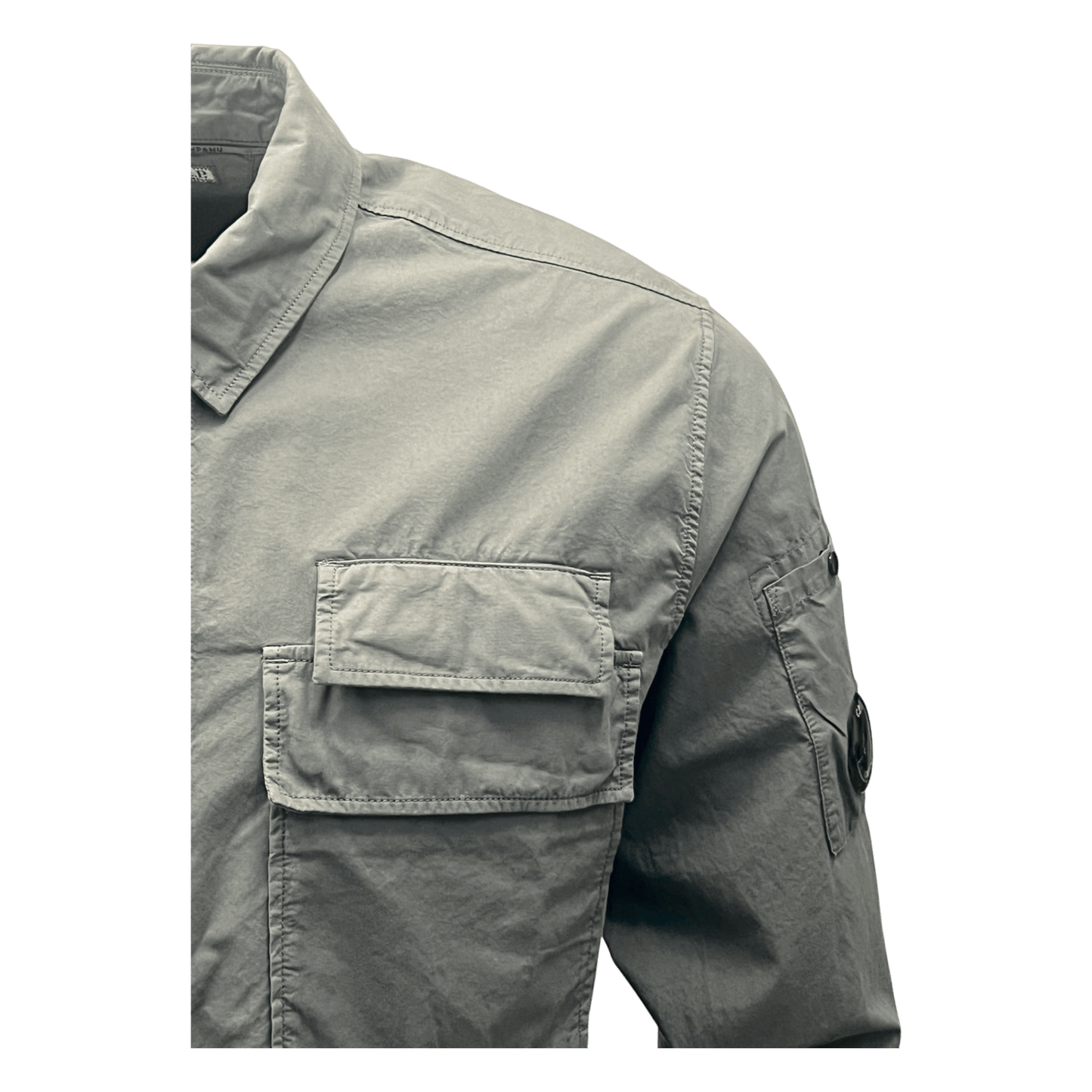 C.P. Company, organic Gabardine Overshirt, grau - UNIT Hamburg