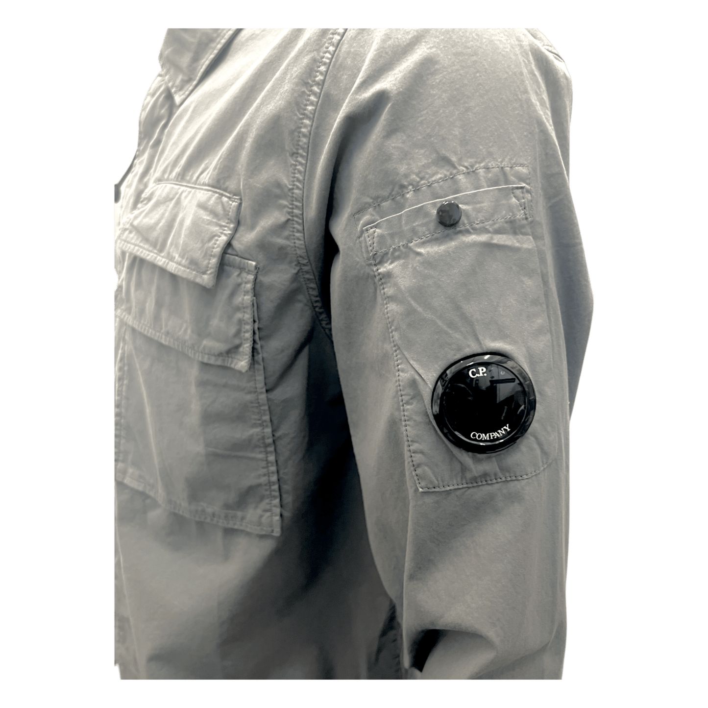 C.P. Company, organic Gabardine Overshirt, grau - UNIT Hamburg