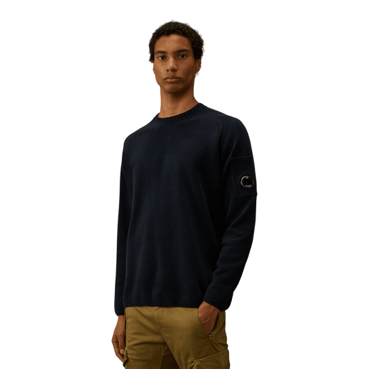 UNIT Hamburg - C.P. Company Pullover aus Baumwoll‑Chenille, midnight blu - C.P. Company