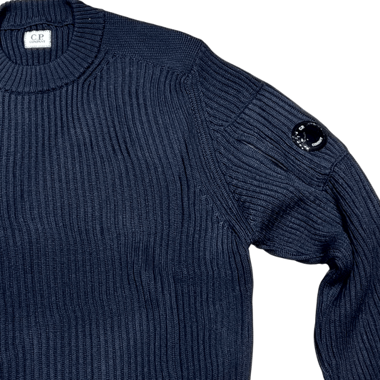 UNIT Hamburg - C.P. Company, Re - Wool Pullover – Merino Mix mit Lens Detail, navy - C.P. Company